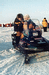На Северном полюсе с артистами мюзикла "Норд-Ост" Екатериной Гусево и Андреем Богдановым. Апрель 2002г.